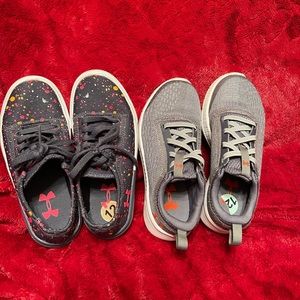 2 pair Under Armor sneakers